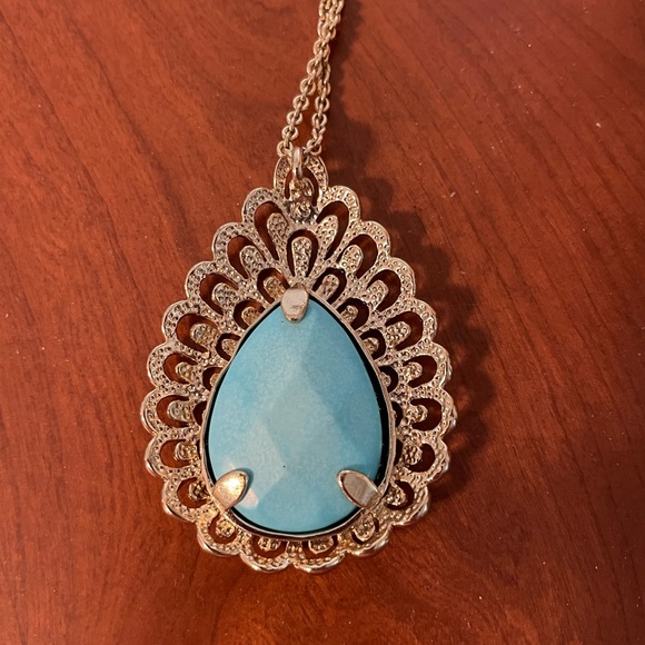 Kendra Scott Gold and Blue Pendant Necklace - Picture 3 of 5